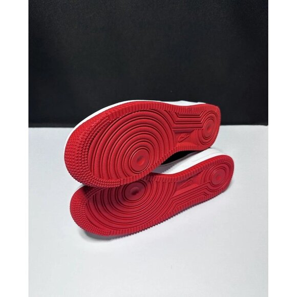 5.5Y | 7 WOMEN'S NIKE AIR FORCE 1 LOW PREMIUM HOUSTON BLACK /RED DZ5296 001 - Picture 6 of 9